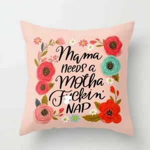 Pretty & Profane Throw Pillow Cover - Mom Life